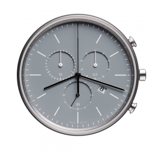 M40 chronograph watch in polished steel