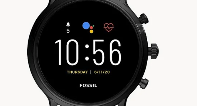  Fossil Gen 5 Smartwatch The Carlyle HR Black Silicone